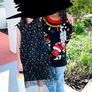 Zara shiny Black Kids Dress